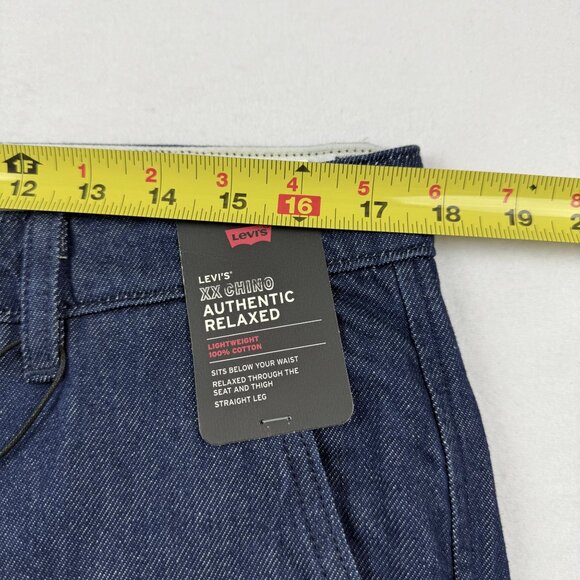 Levi's Mens XX Chino Relaxed Straight Leg Lightweight Blue Denim Pants 34x34 NWT - Picture 8 of 11
